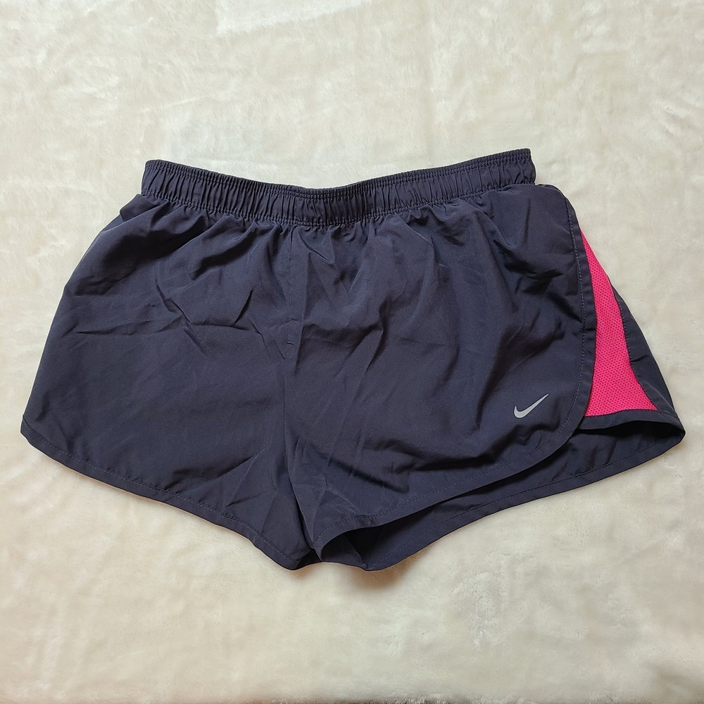 Nike Dri-Fit Tempo Running Shorts Women's Small Dark Gray Brief Lined 3" Inseam - Picture 2 of 13